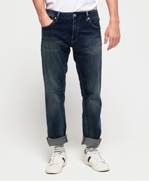 Superdry Daman Straight Férfi Farmer Kék | WLRXH0654